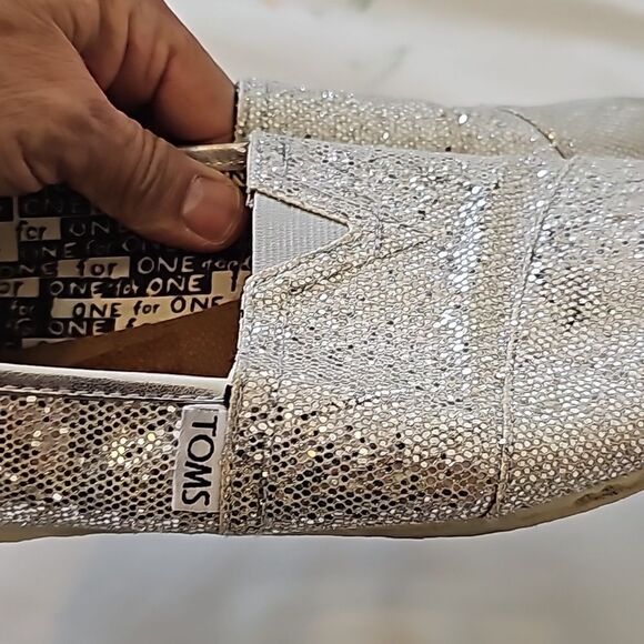 TOMS Silver Glitter 6 - Picture 6 of 7
